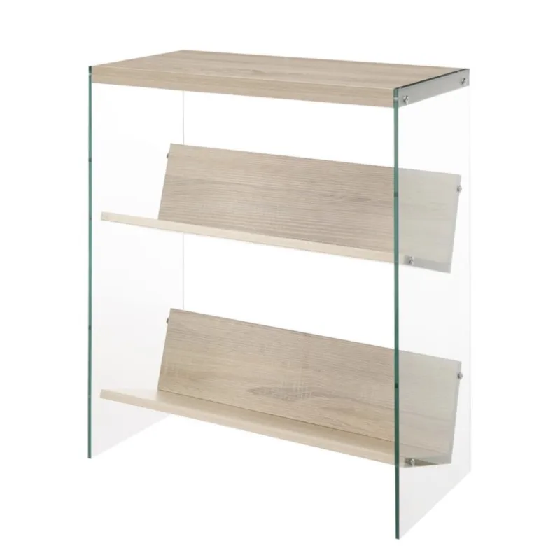 Acrylic transparent shelf storage rack bathroom floor-to-ceiling multi-layer sofa edge several household solid wood bookshelves