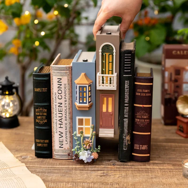 Nordic Ins-style fake book decoration props,creative bookends,retro-atmosphere bedroom bookshelf chest of drawers ornaments,gift