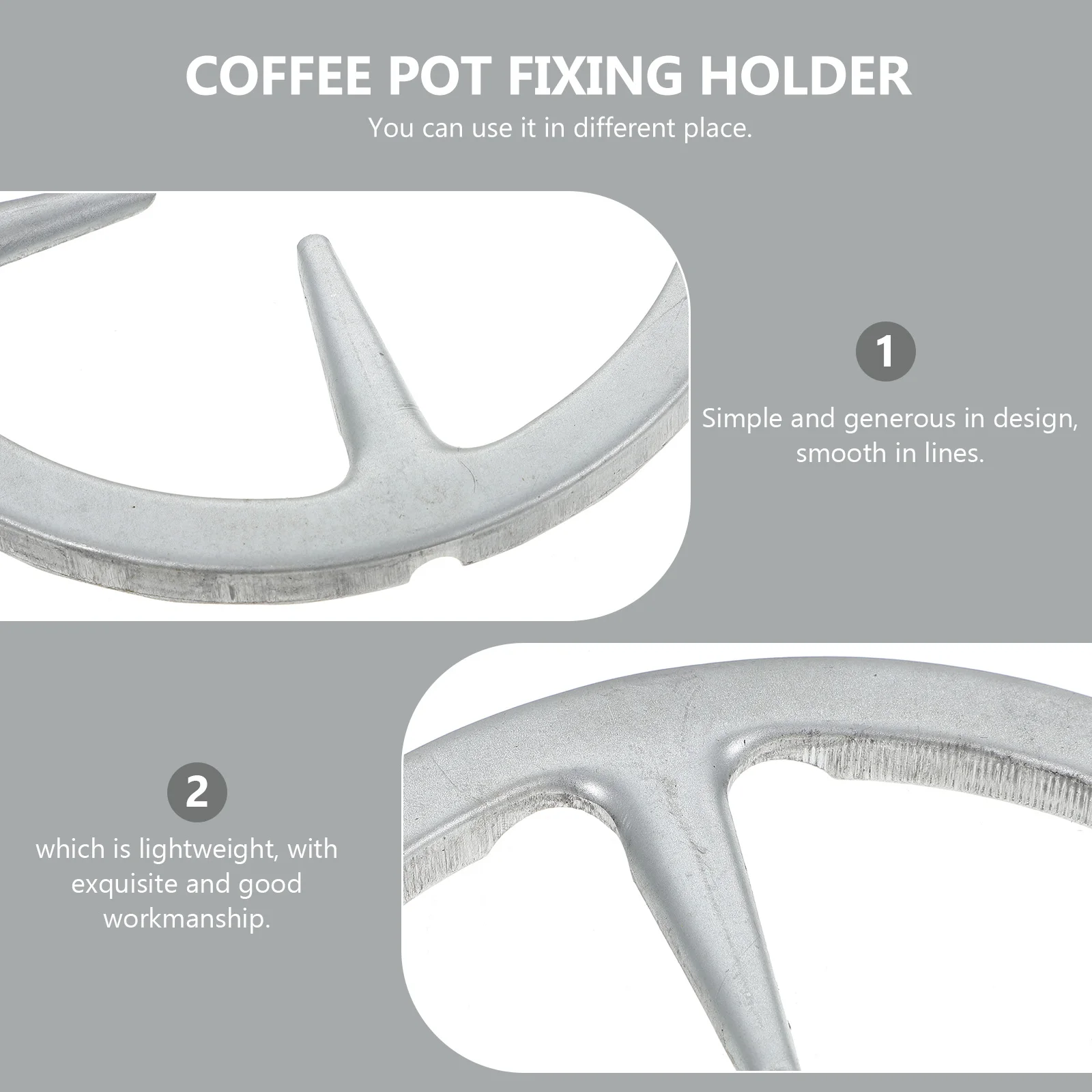 

Coffee Pot Shelf Round Metal Mocha Pot Stove Rack Kitchen Cooking Stand Nonslip Practical Coffee Shop Use