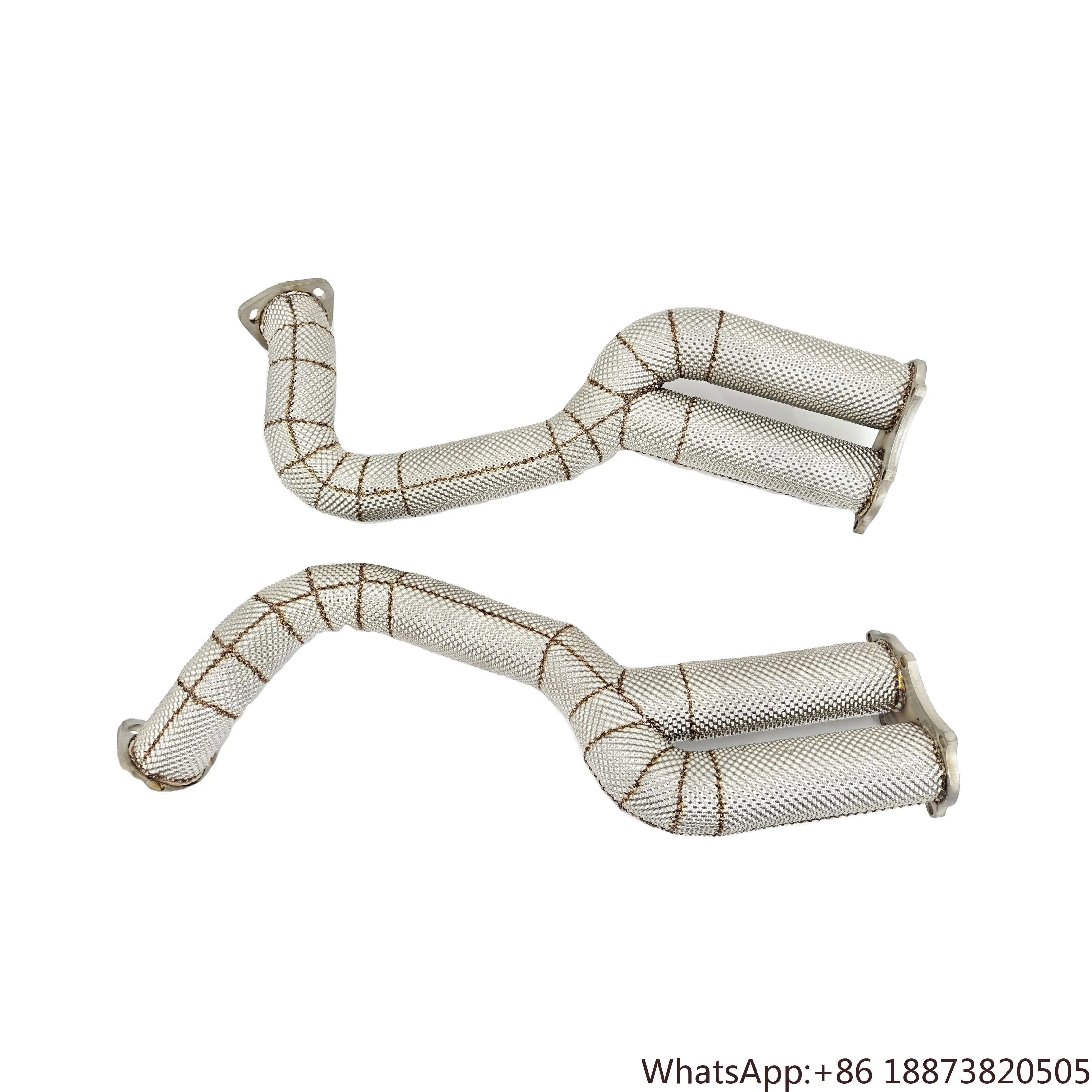 

В наличии Спортивная водосточная труба для Porsche 718 GT4 Spyder GTS 4.0L 2019- Даунпайп с теплозащитным экраном выхлопной системы