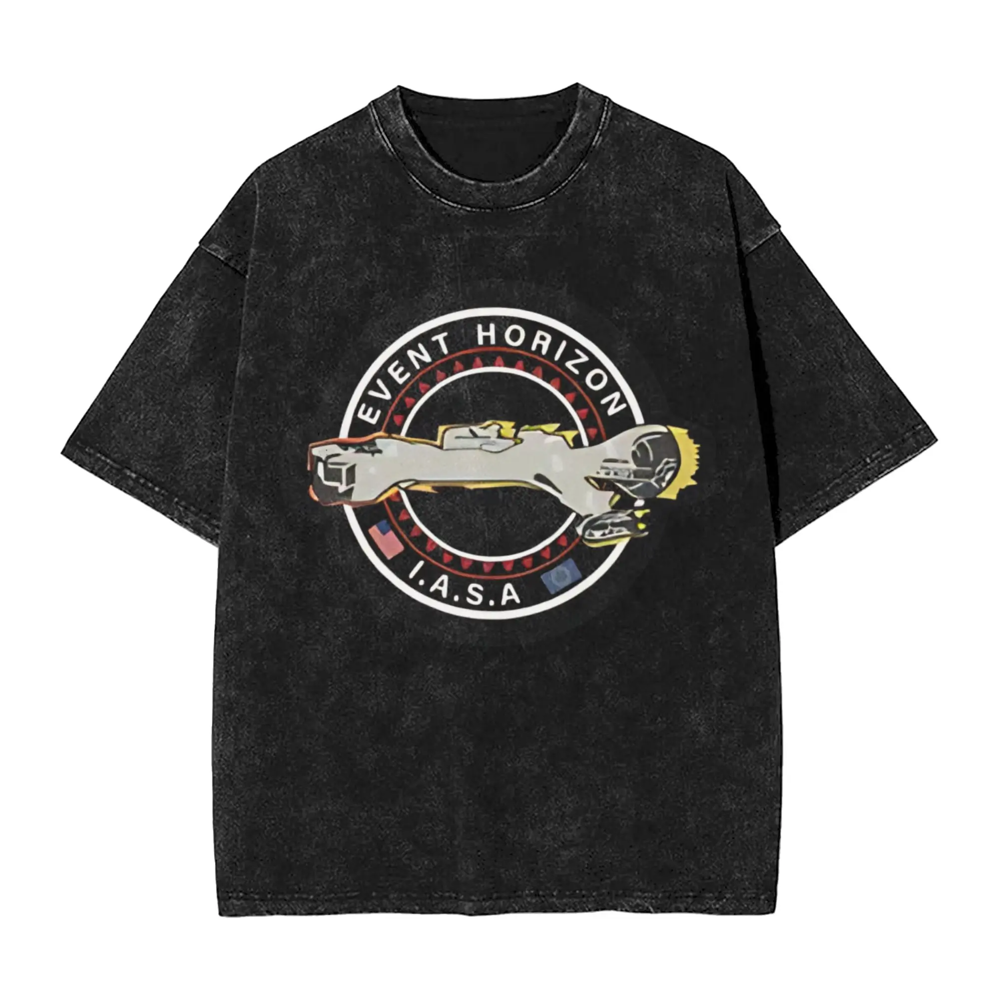 Event Horizon  Merch Washed T Shirt Men Women Streetwear Hip Hop T-Shirts Summer  Tee Shirt Cotton