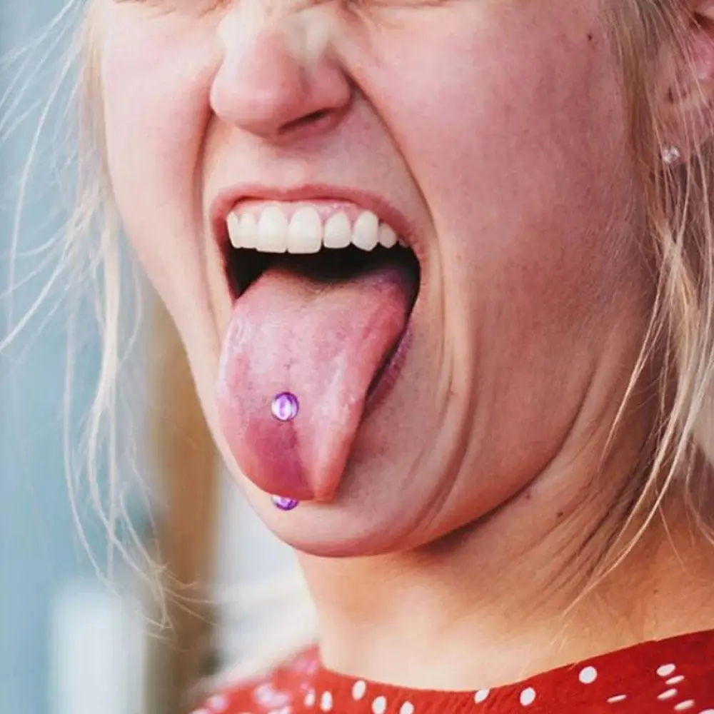 15-90Pcs Fashion Mixed Color Acrylic Tongue Piercing for Women Stainless Steel Industrial Barbell Lip Piercing Sexy Body Jewelry