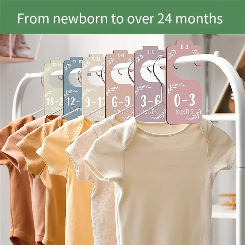 CYGJ-16PCS Wooden Baby Closet Dividers Baby Clothes Organizer Newborn Supplies For New Parents