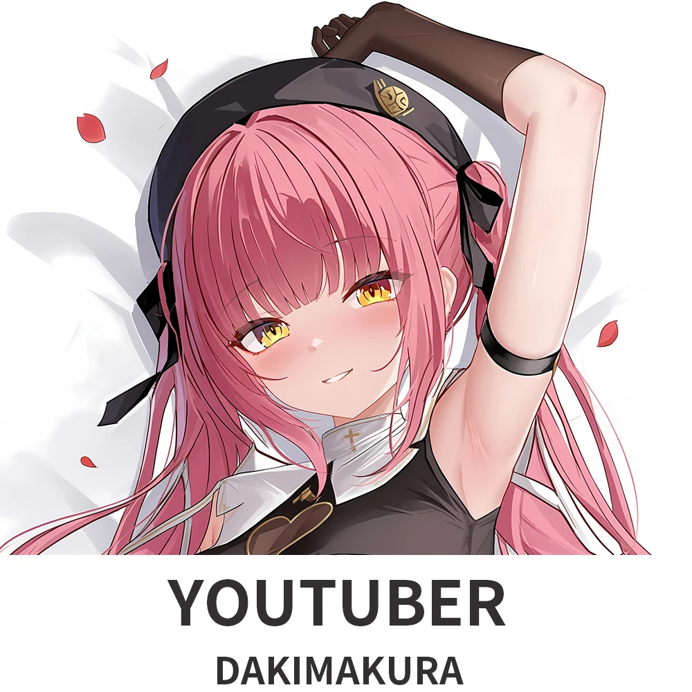 Youtuber Houshou Marine Dakimakura 2WAY Abraçando Corpo Fronha Anime Capa de Almofada