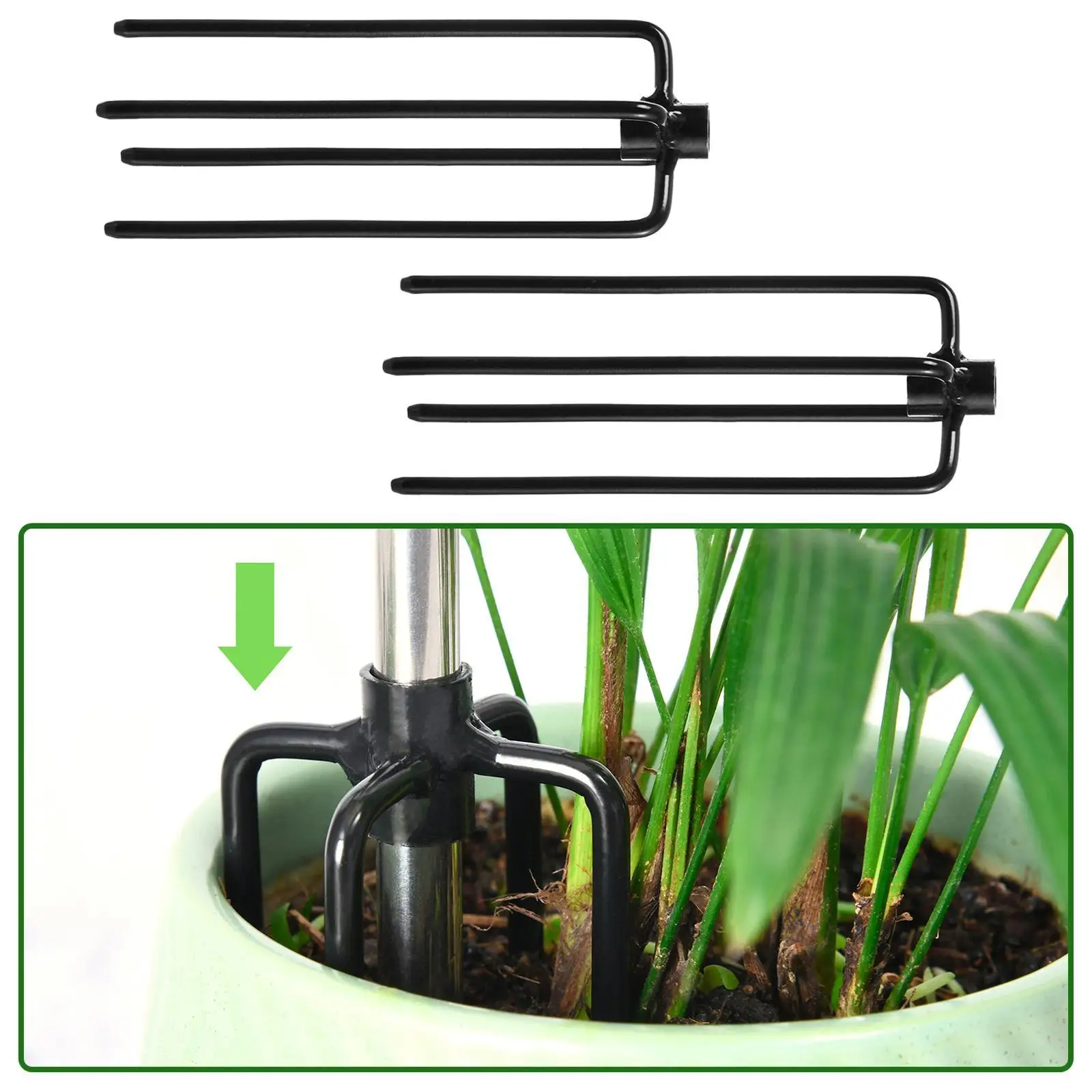

2 Pieces LED Grow Light Bracket Base Stakes Garden Tool for Flagpoles Stand Bird Feeder Pole Solar Patio Lights Garden Lights