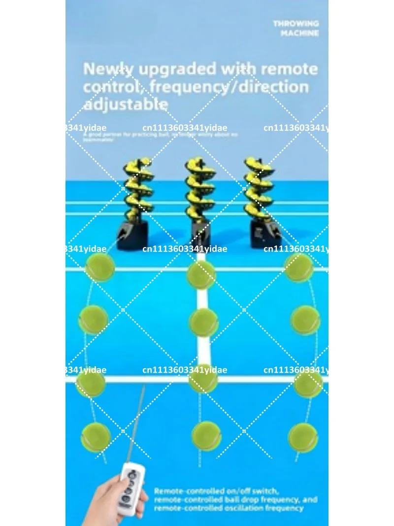 Portable Tennis Ball Tossing Machine Solo Practice Catcher Multi-Ball Training Aid for Enhanced Court Skills