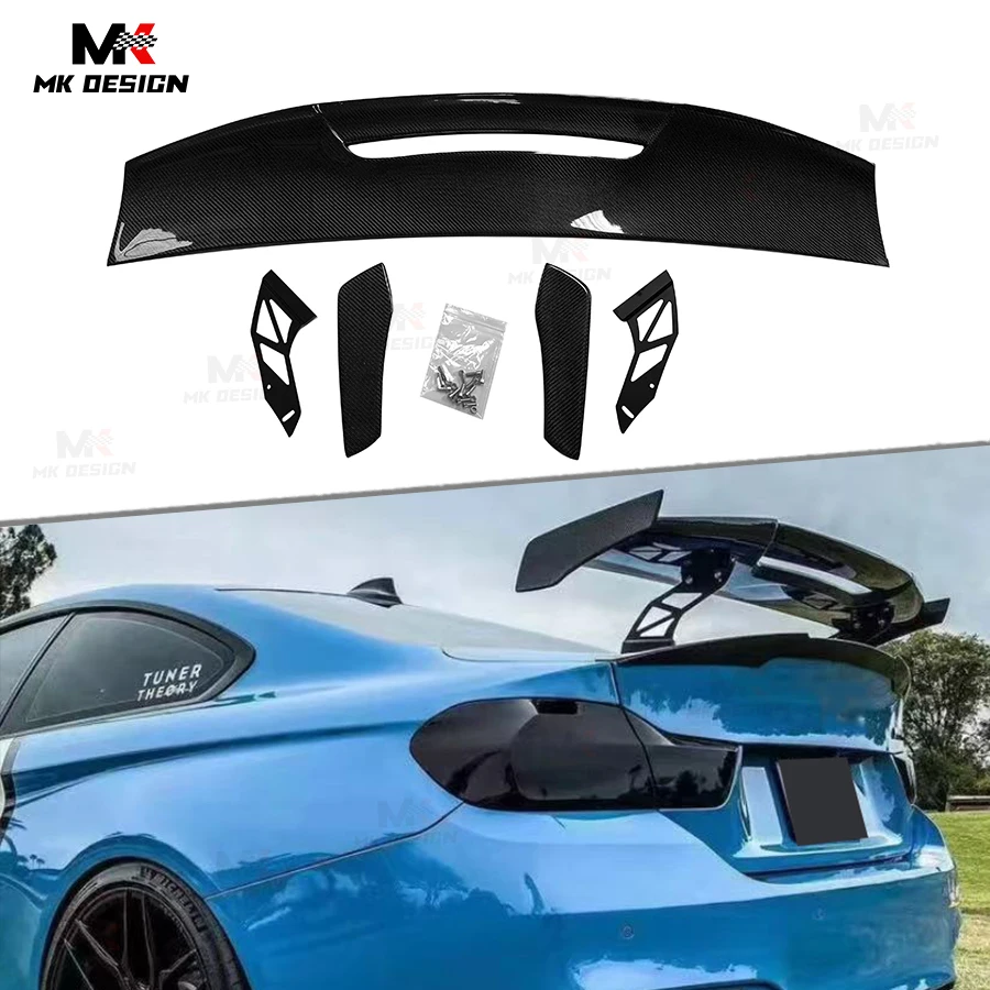 Carbon Fiber Universal Rear Wing Tunk Spoiler for BMW M2 M3 M4 M5 F87 F80 F82 F90 MAD Style GT Wing Rear Boot Spoiler Auto Parts