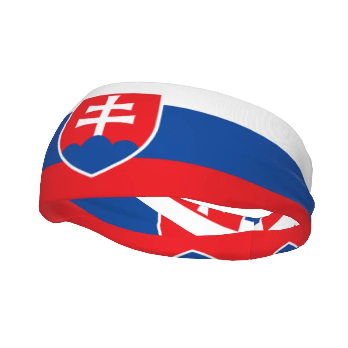 Sports Sweatband Breathable Headband Sweat Hair Head Band Flag Of Slovakia Yoga Headband