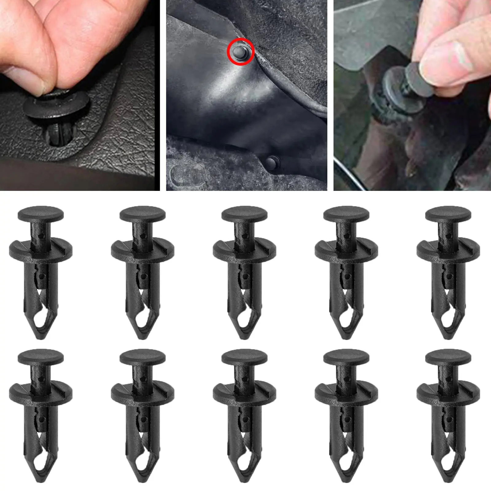 Car Bumper Fender Liner Push Retainer Fastener Rivet Clips Engine Under Cover Mud Flaps Splash Shield Guard Clips Generic