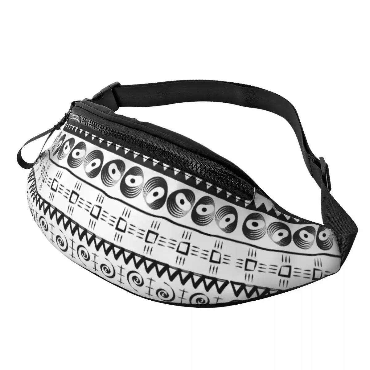 Custom Ethnic Tribal  Ankara African Print Fanny Pack Women Men Casual Crossbody Waist Bag for Running Phone Money Pouch