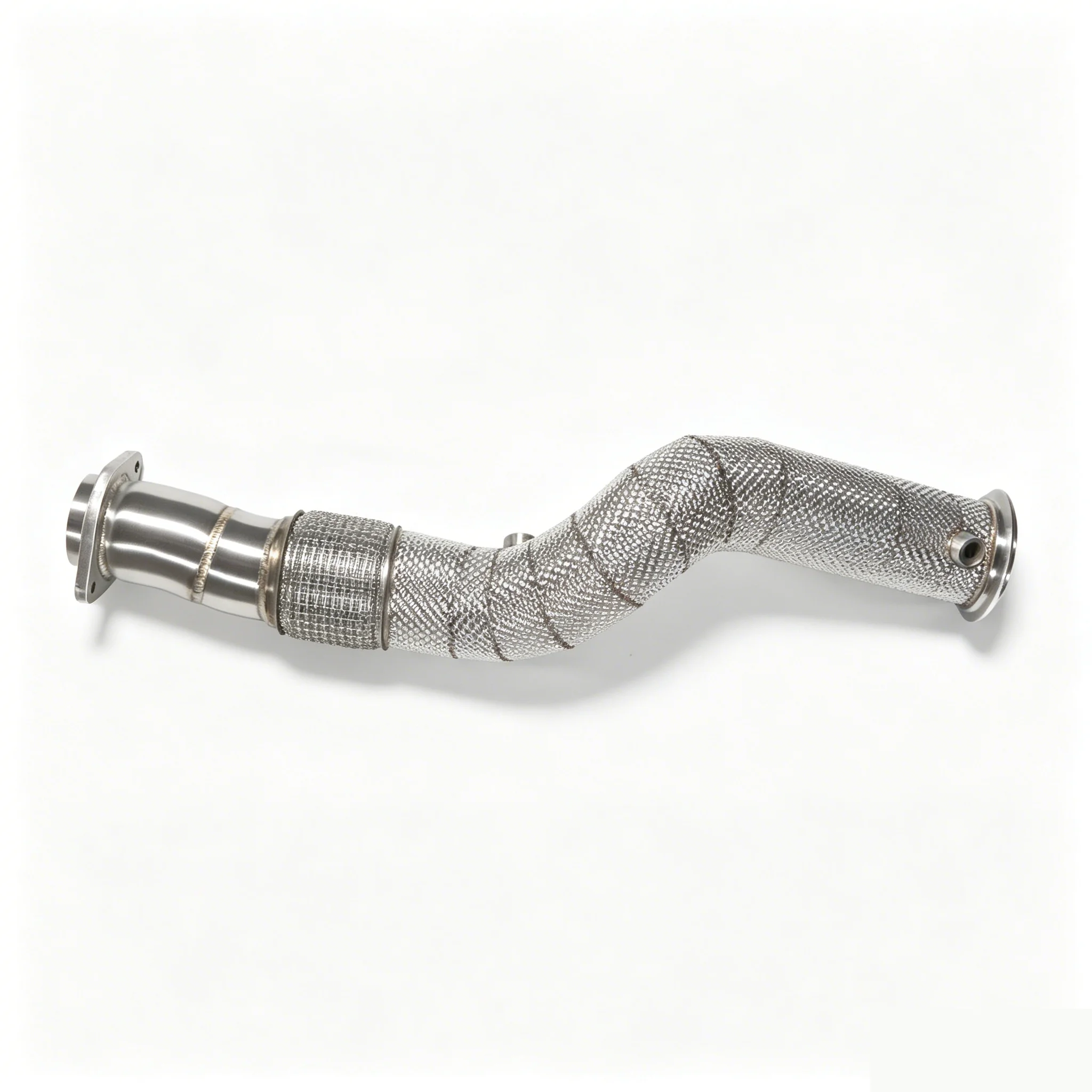 High Flow Downpipe for  S58 G80 G82 M3 M4 3.0T 2020+ Straight through steel with heat shield optional 89mm diameter upade