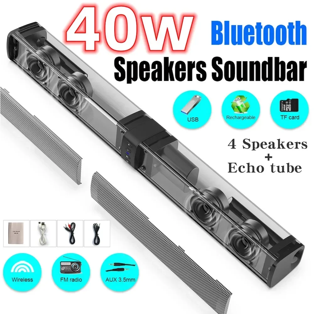 Imagem -04 - sem Fio Bluetooth Soundbar Speaker Home Theater Subwoofer 3d Surround Speaker Barra de Som Estéreo Dsp Chip Music Center Bs36