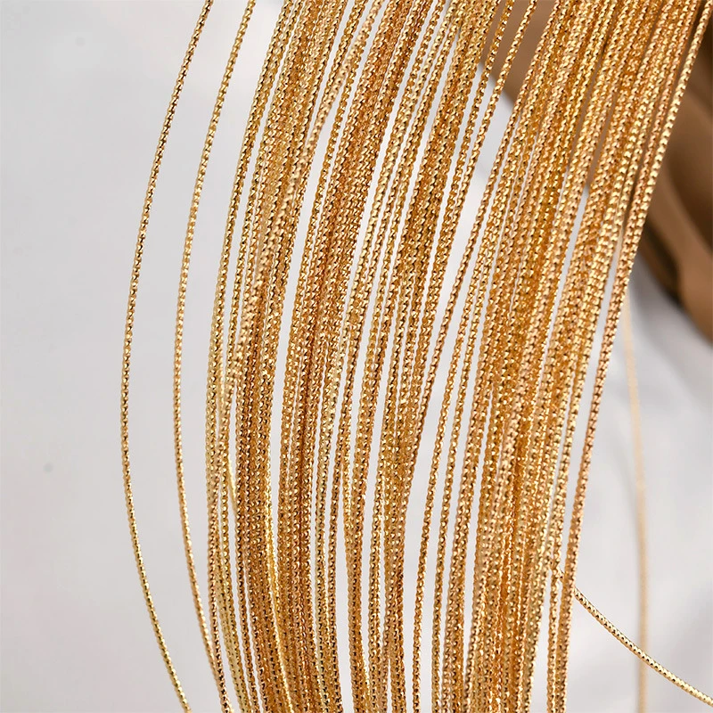 1 meter  copper plating 18K Gold fried dough twist hard wire DIY hand jewelry bracelet ring modeling line material accessories