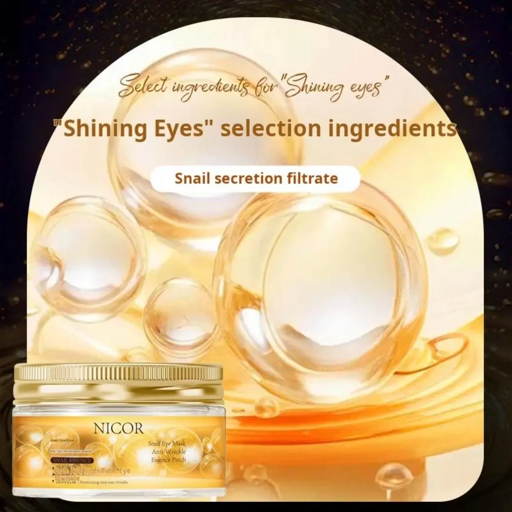 40 Uds nueva mascarilla hidratante para ojos de Caracol reafirmante Reduce las líneas finas parches para los ojos antiojeras máscaras para los ojos cuidado diario