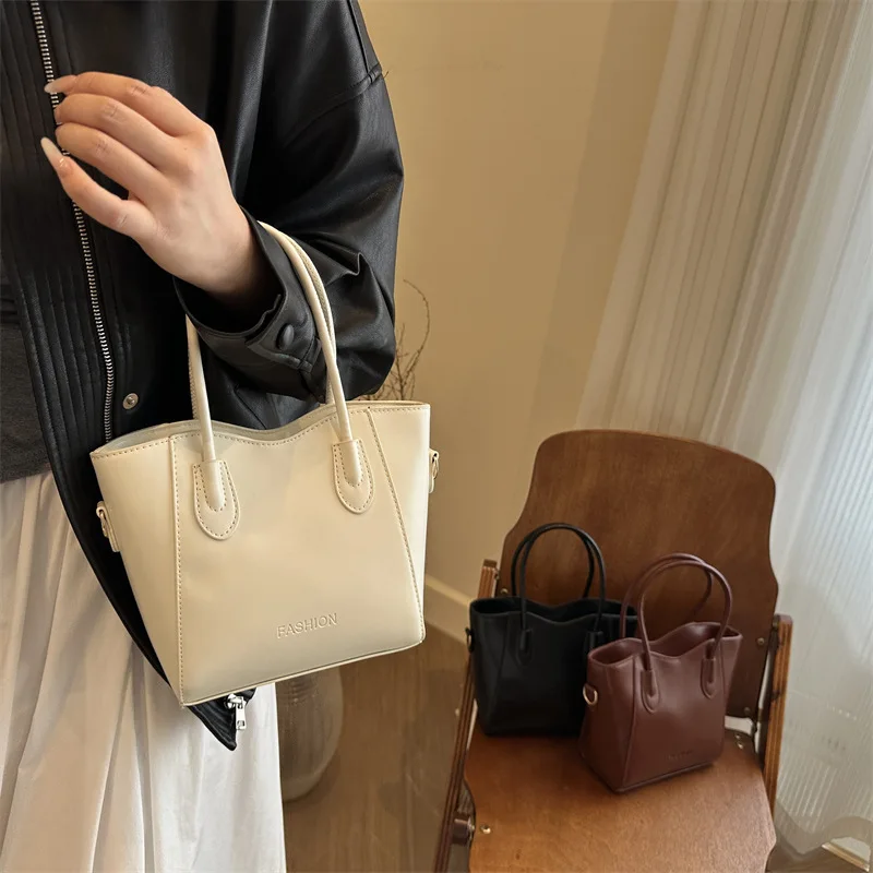 

2025 Summer Spacious Tote Bag, Textured Shoulder Purse for Women, Versatile Commuter Crossbody, Chic Fashion Top Handle Bag​