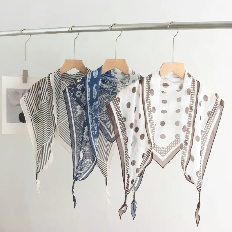 Silk Scarf Belt Women 2025 New Ornament Matching Pants Waist Jeans Matching Skirt Bandage Dress Triangular Binder Fart Curtain