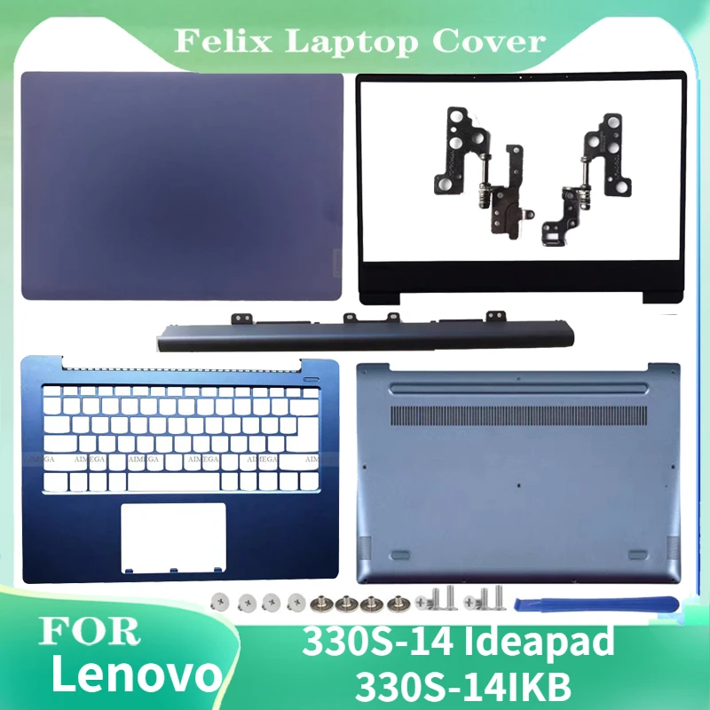 Imagem -01 - Tampa Traseira Lcd para 330s Lenovo14 Ideapad 330s-14ikb Painel Descanso de Palma Tampa Inferior Nova Cor Azul tampa traseira lcd para 330s lenovo14 ideapad 330s 14ikb painel descanso de palma tampa inferior nova cor azul 01