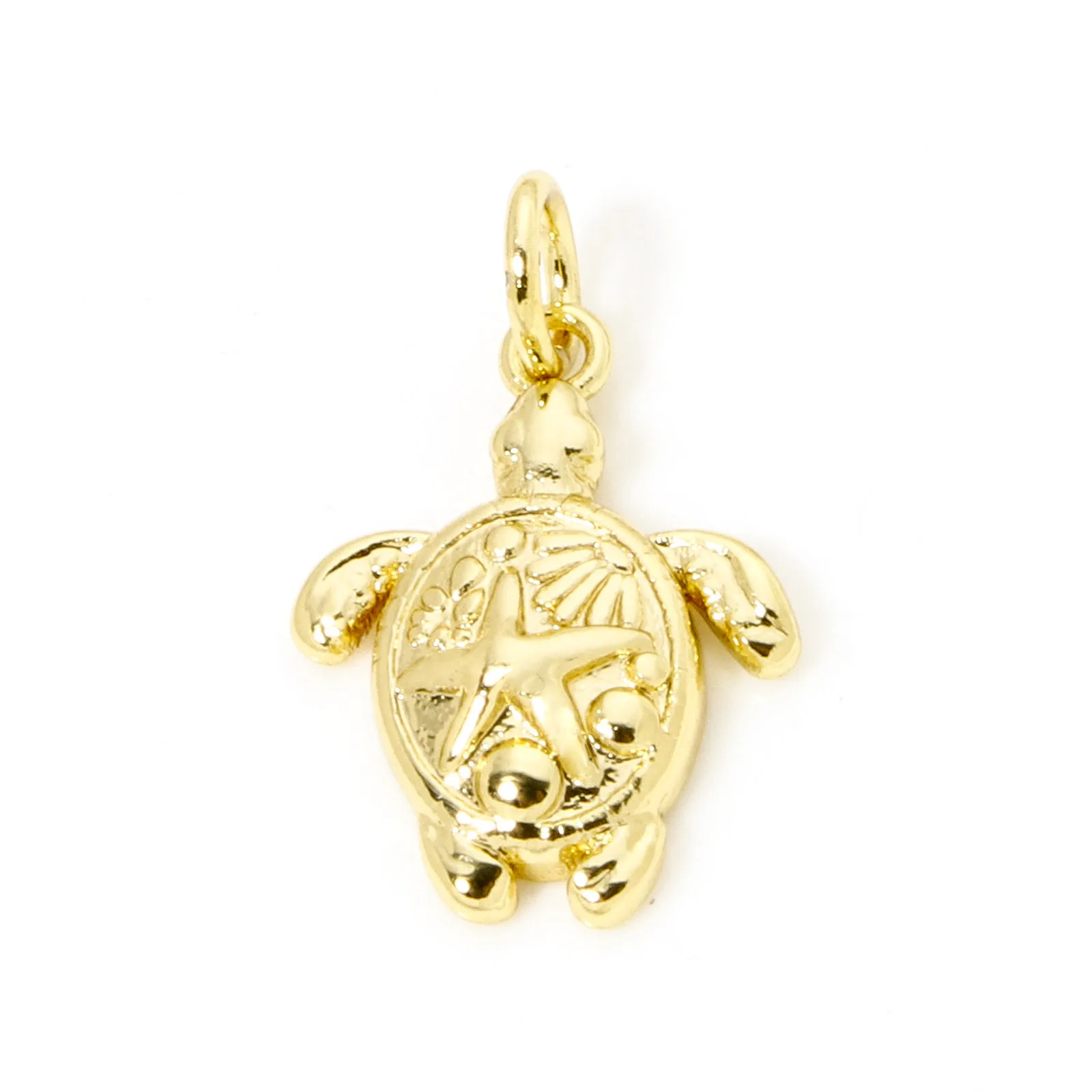 1pc New Brass Charms Gold Color Ocean Sea Turtle Tortoise Animal Pendant DIY Necklace Earrings For Women Men Jewelry Findings