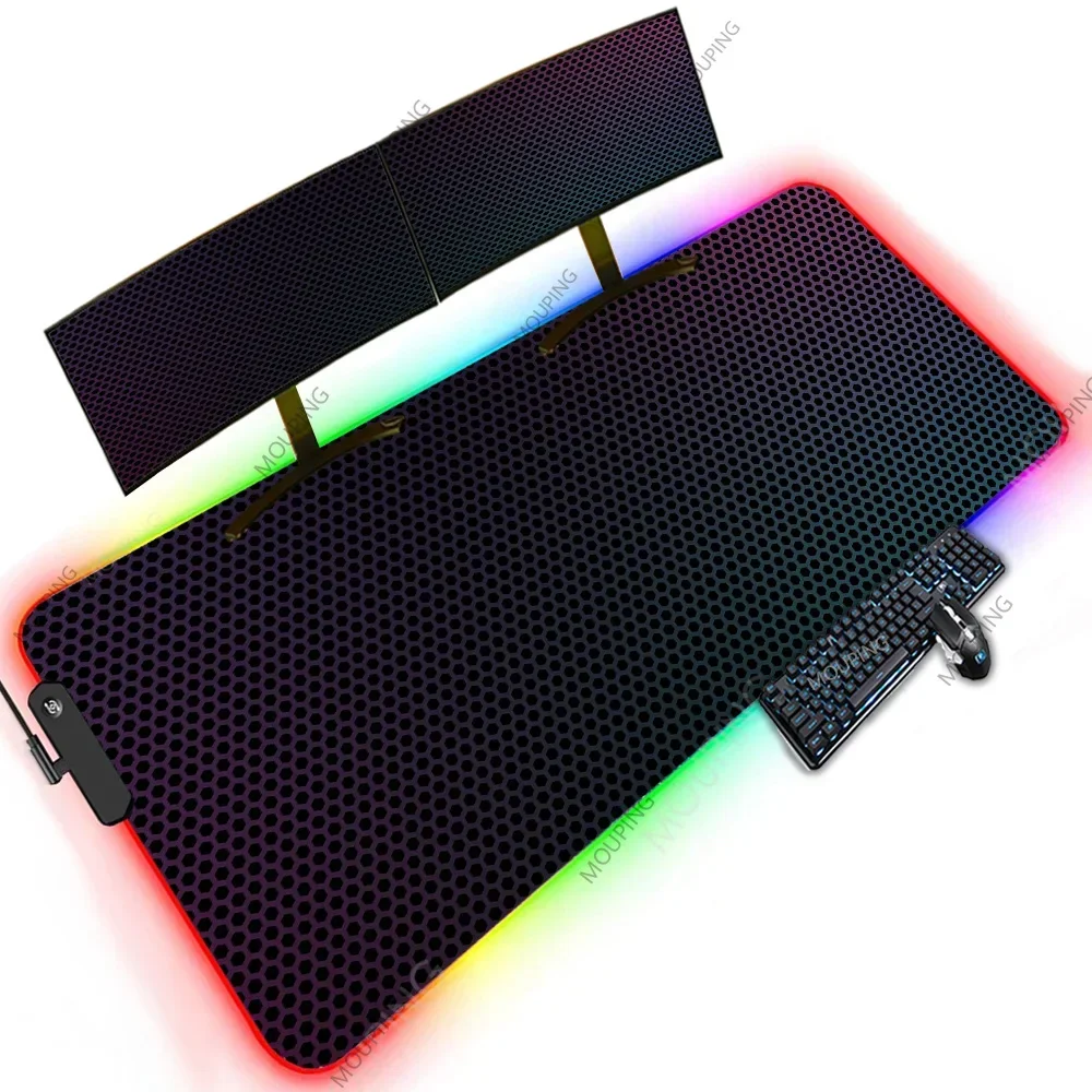 

Black Mouse Pad 1200x600 Xxxl Gaming Accessories Rgb Mats with Backlight Extra Large Desk Mat 100x50 Mousepad Company Gamer Art