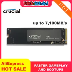 Crucial P310 1TB 2TB 2280 PCIe Gen4 3D NAND NVMe M.2 SSD: hasta 7,100 MB/s, unidad interna de estado sólido (PC) (PAQUETE OEM)