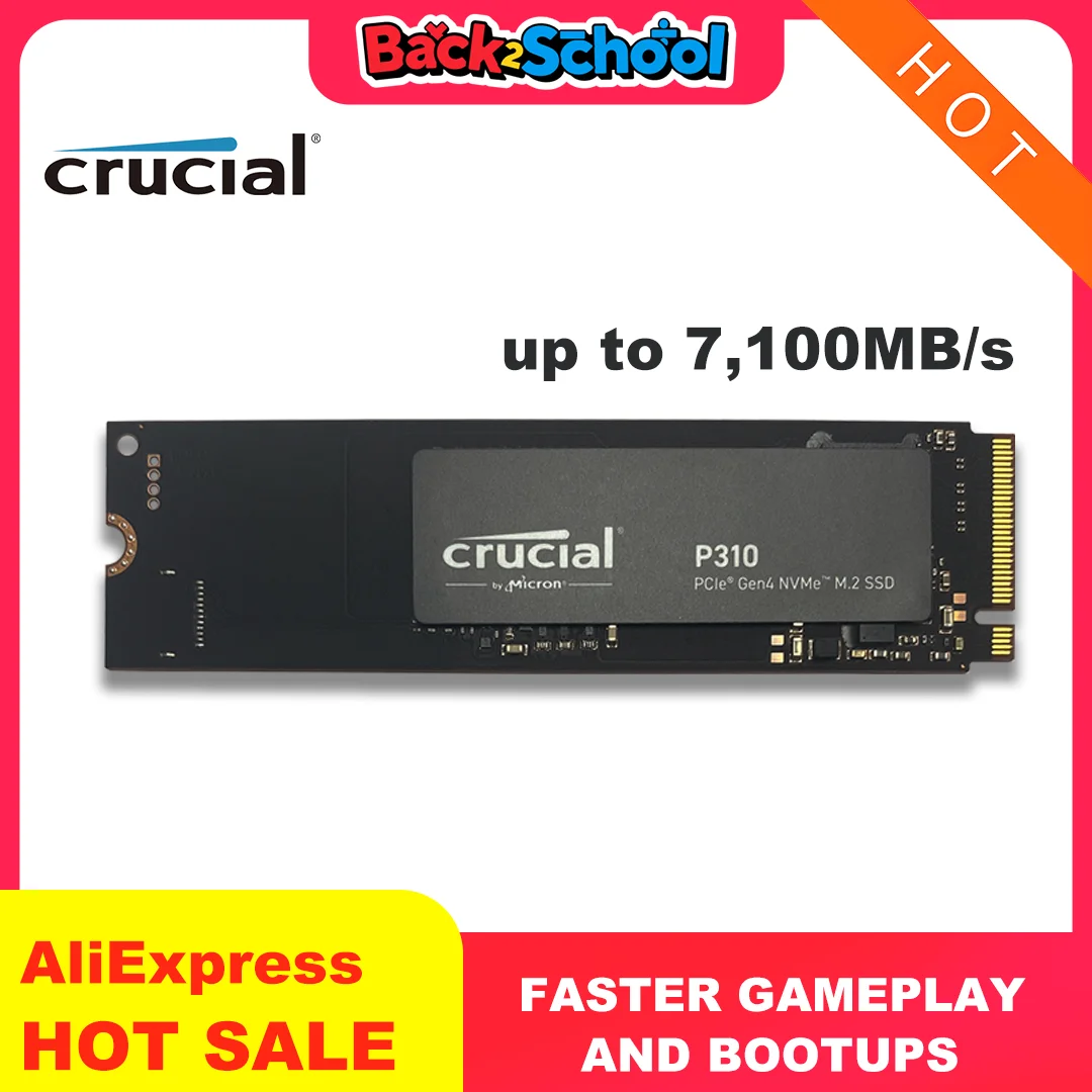 Crucial P310 1TB 2TB 2280 PCIe Gen4 3D NAND NVMe M.2 SSD–Up to 7,100 MB/s,Internal Solid State Drive (PC)(OEM PACKAGE)