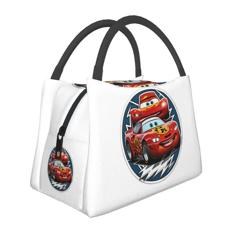 

Cartoon Lightning Mcqueen Cars Resuable Lunch Boxes for Women Leakproof Thermal Cooler Food Insulated Lunch Bag Pinic Container