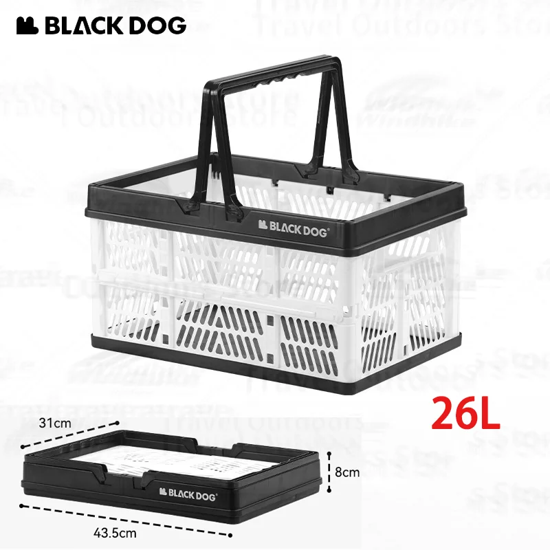 Naturehike Blackdog Camping Basket Foldable Storage Basket 26L Large Capacity Outdoor Camping Supplies Portable Picnic Basket