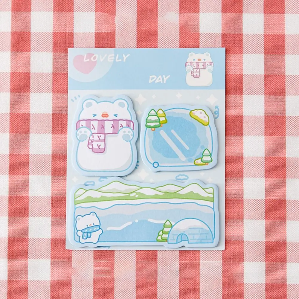 60 แผ่น Kawaii Creative COMBINATION Sticky Notes การ์ตูน Self-กาว Sticky Note Pads แบบพกพารูปพิเศษ Memo Pads เด็ก