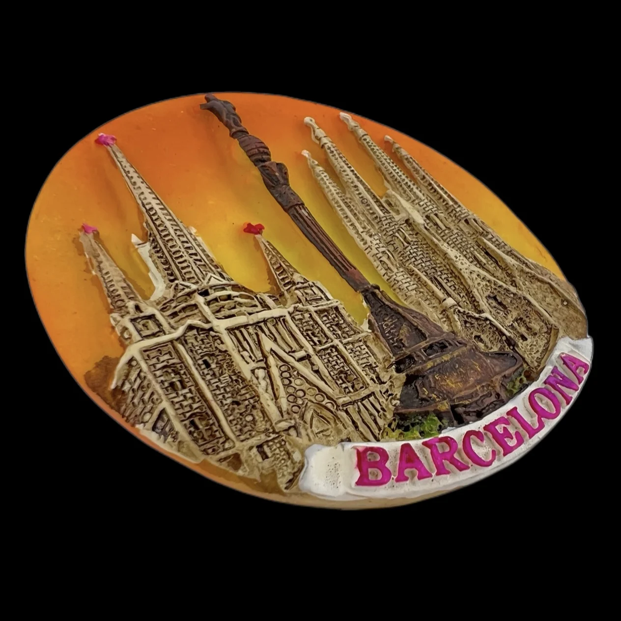 Barcelona Spain Fridge Magnets Cathedral Sagrada Familia Columbus Monument Travel 3D Memorial Magnetic Refrigerator Stickers