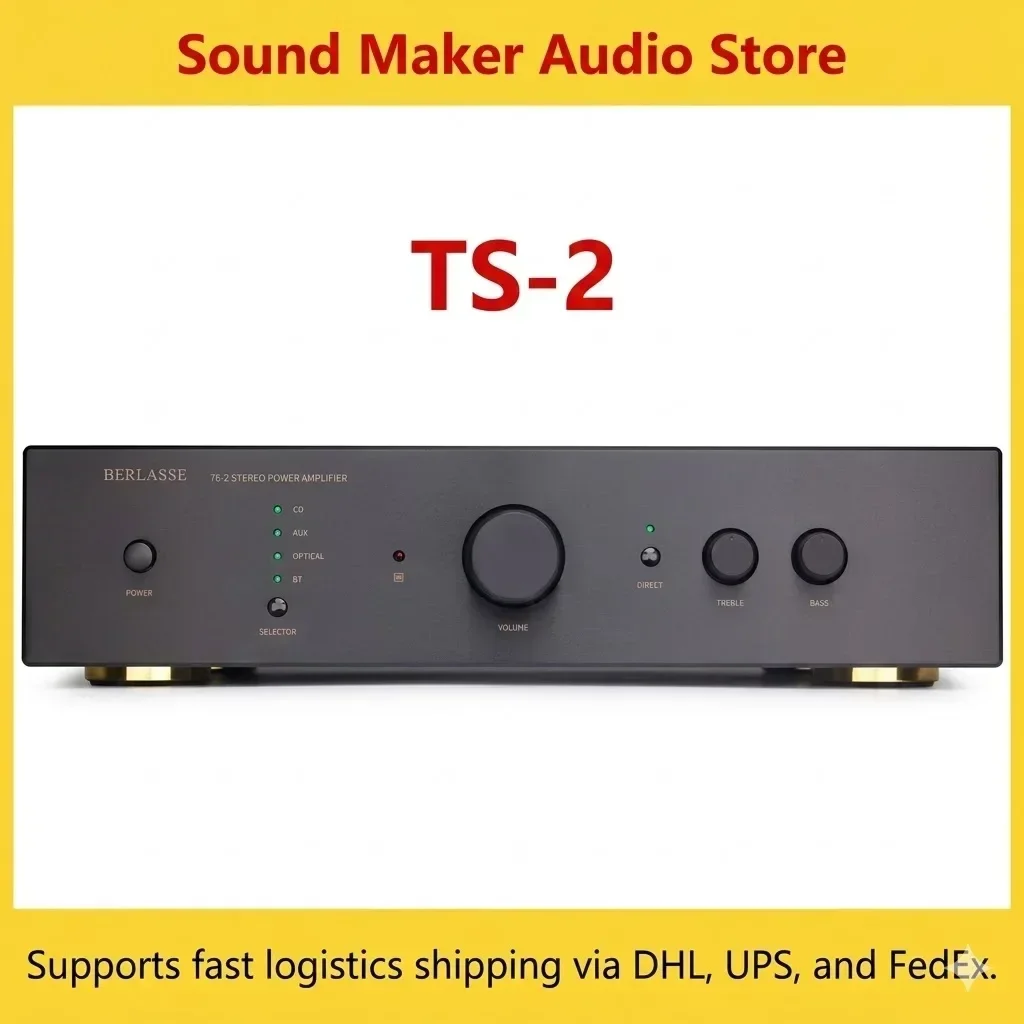 Sound Maker-TS-2 2.0 HiFi High Power Home Amplifier Bluetooth Receiver with Remote High Fidelity Upgraded Imported Parts