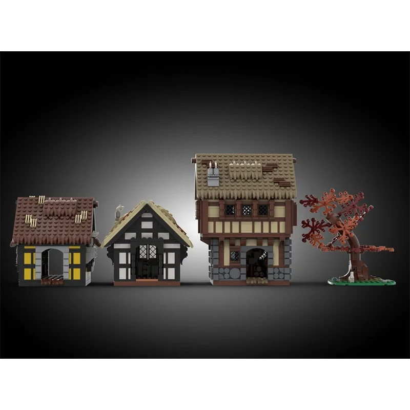 스팟 MOC-198831 2020개 소형 입자 조립 블록 중세 건축 성 집 모델 장난감