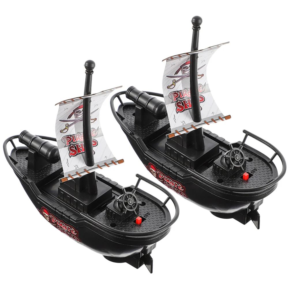 

2 Pcs Taste Toy Boat Toddler Baby Bathtub Electric Pirate Plastic Toys Boats Pool