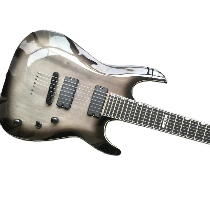 Black Body 7 Saiten E-Gitarre mit schwarzer Hardware Ahorn hals Ebenholz Griffbrett bieten maßge schneider ten Service