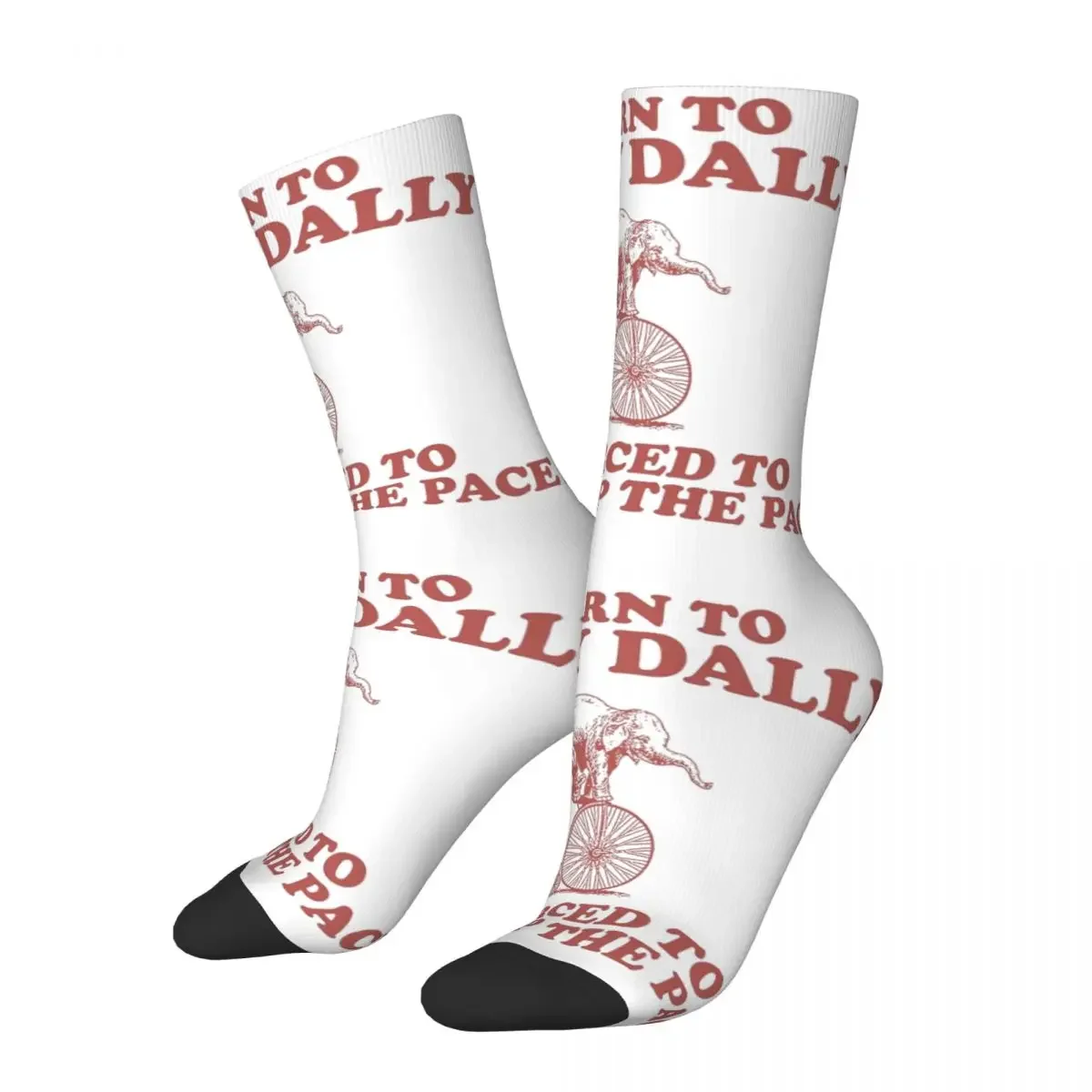 Harajuku Men Women Socks Born To Dilly Dally Vintage Drawing Cartoon Meme Merch Cute Graphic Dress Socks All Seasons