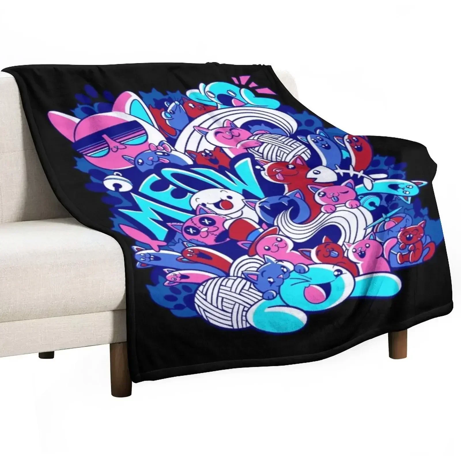 Liquid Swirl Retro Abstract Pattern in White and Burnt Orange Throw Blanket Flannels Bed linens Beautifuls manga Blankets