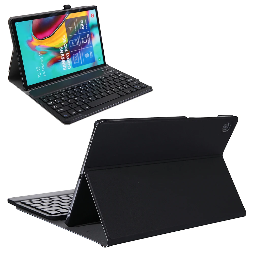 

2-in-1 Bluetooth Keyboard with Stand Leather Protective Shell for Samsung Galaxy Tab S6 Lite (2020) P610 P615 / (2022) / (2024)