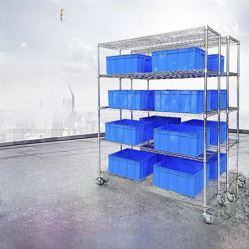 Etagere-mobile-en-acier-inoxydable-chrome-avec-roulettes-presentoir-etagere-de-rangement-pour-maison-et-entrepot-etagere-a-grille