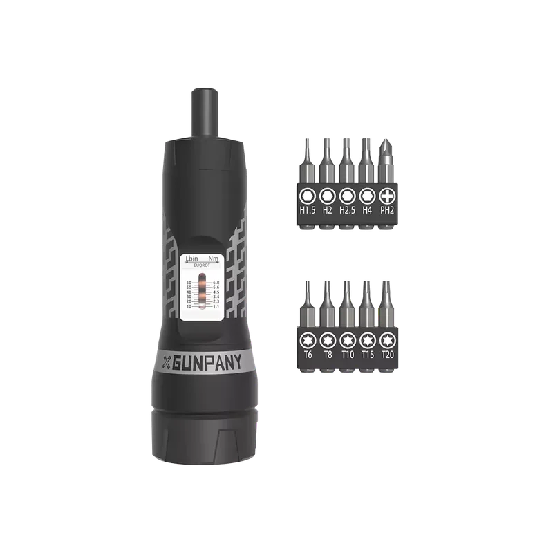 Vector Optics Gunpany Drehmomentschraubendreher |   Einstellbares Drehmoment 10-60 in/lbs |   10 Stahlbits zur Zielfernrohrmontage |   Verbesserter Halt