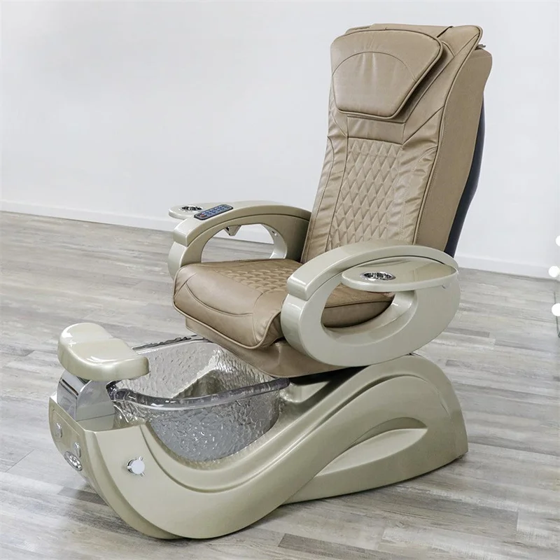 

High End Modern Electric Reclining Chair Foot Spa Luxury Pink Manicure Pedicure Chairs for Nail Salon