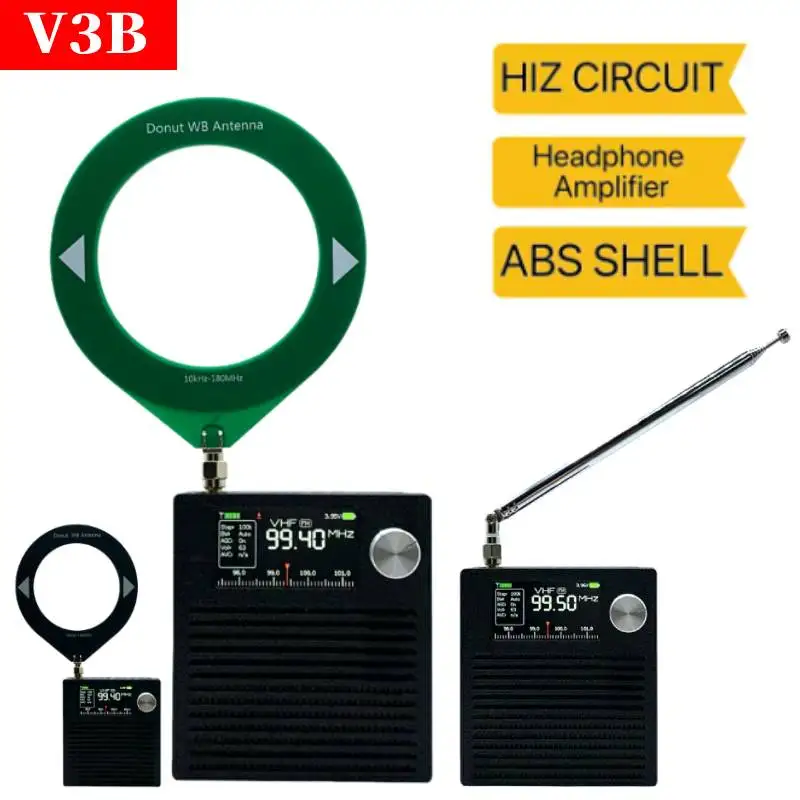 

ATS MINI V3B SI4732 DSP Радио LSB USB AM FM Вседиапазонное радио с антенной 1,9-дюймовый IPS-экран Портативные карманные радиостанции ESP-32-S3 3000 мАч