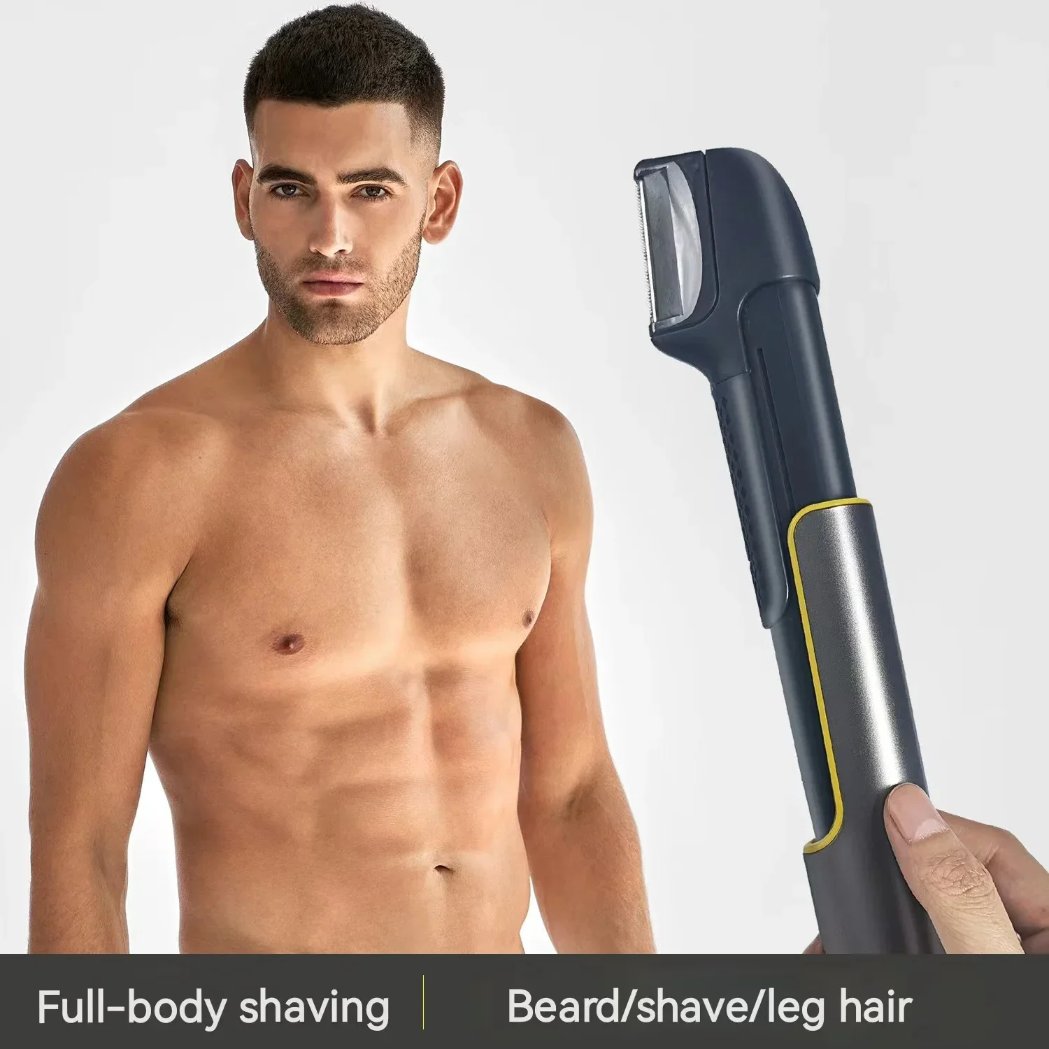 Back shaver handle New retractable back shaver USB charging male and female shaver body hair trimmer electric straight razor