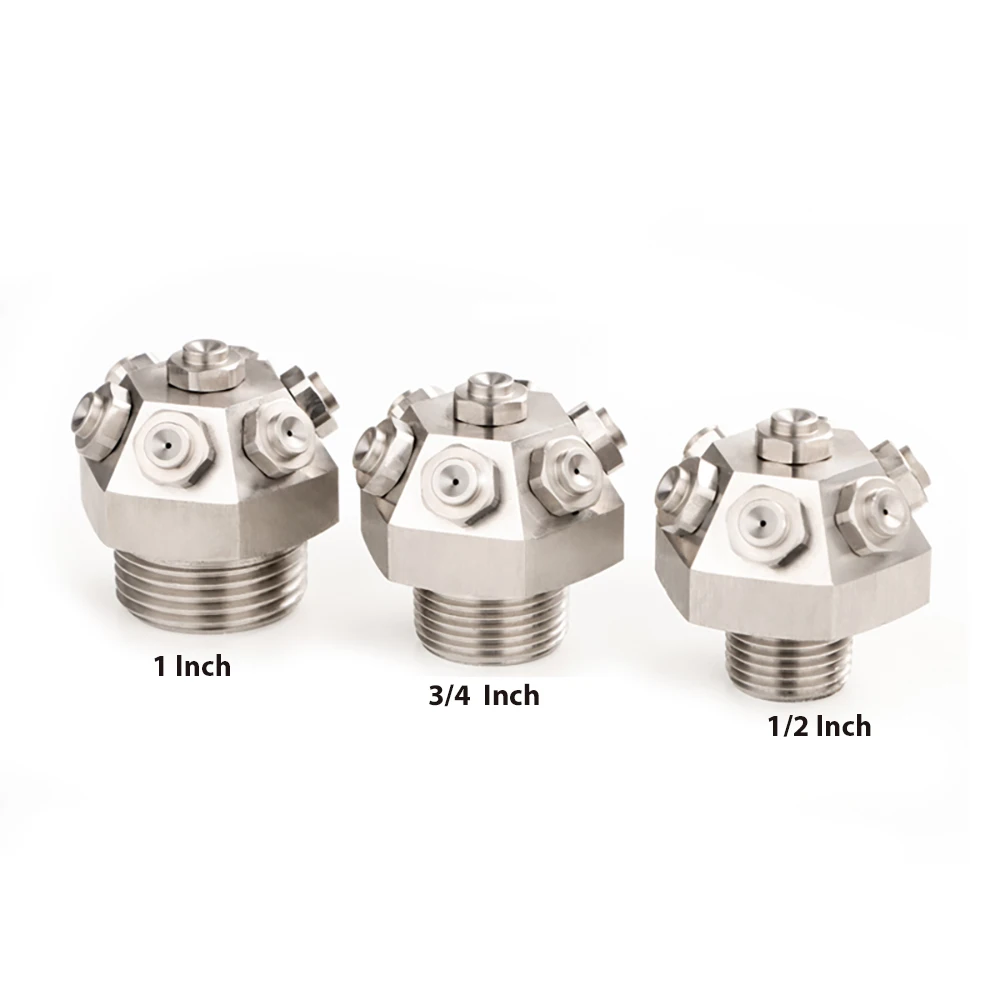 Stainless Steel High Pressure Fine Water Mist Nozzle XWT Type Cooling Dust Remover Atomizing Nozzle Centrifugal Water Nozzle