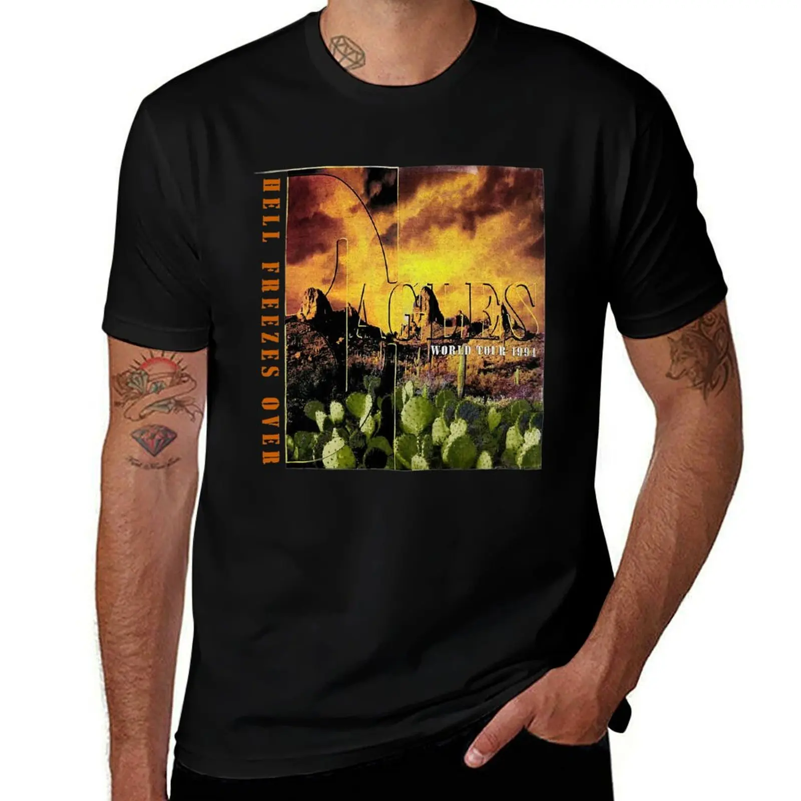 Eagles Hell Freezes Over Limited Design T-Shirt Breathable Lightweight Summer Top