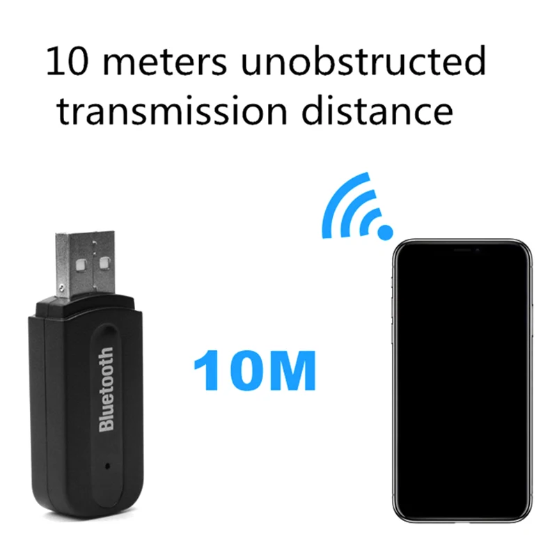 Adaptador USB Bluetooth 2,0 para PC, receptor de música de Audio estéreo inalámbrico, conector auxiliar de 3,5mm para PC, ordenador portátil, auriculares y altavoces