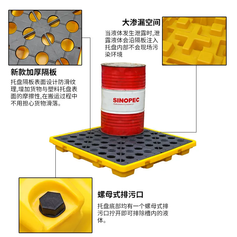 Anti-leakage tray Waste chemical barrel Receiver Leak-proof secondary container Leak-proof plastic