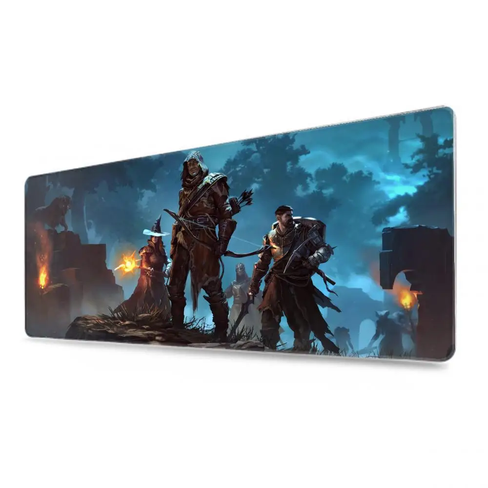 Enshrouded Mouse Pad Tablet mouse Pad Laptop xl desktop mate, cute HD Rainbow Gaming keyboard pad, Player, 90x40