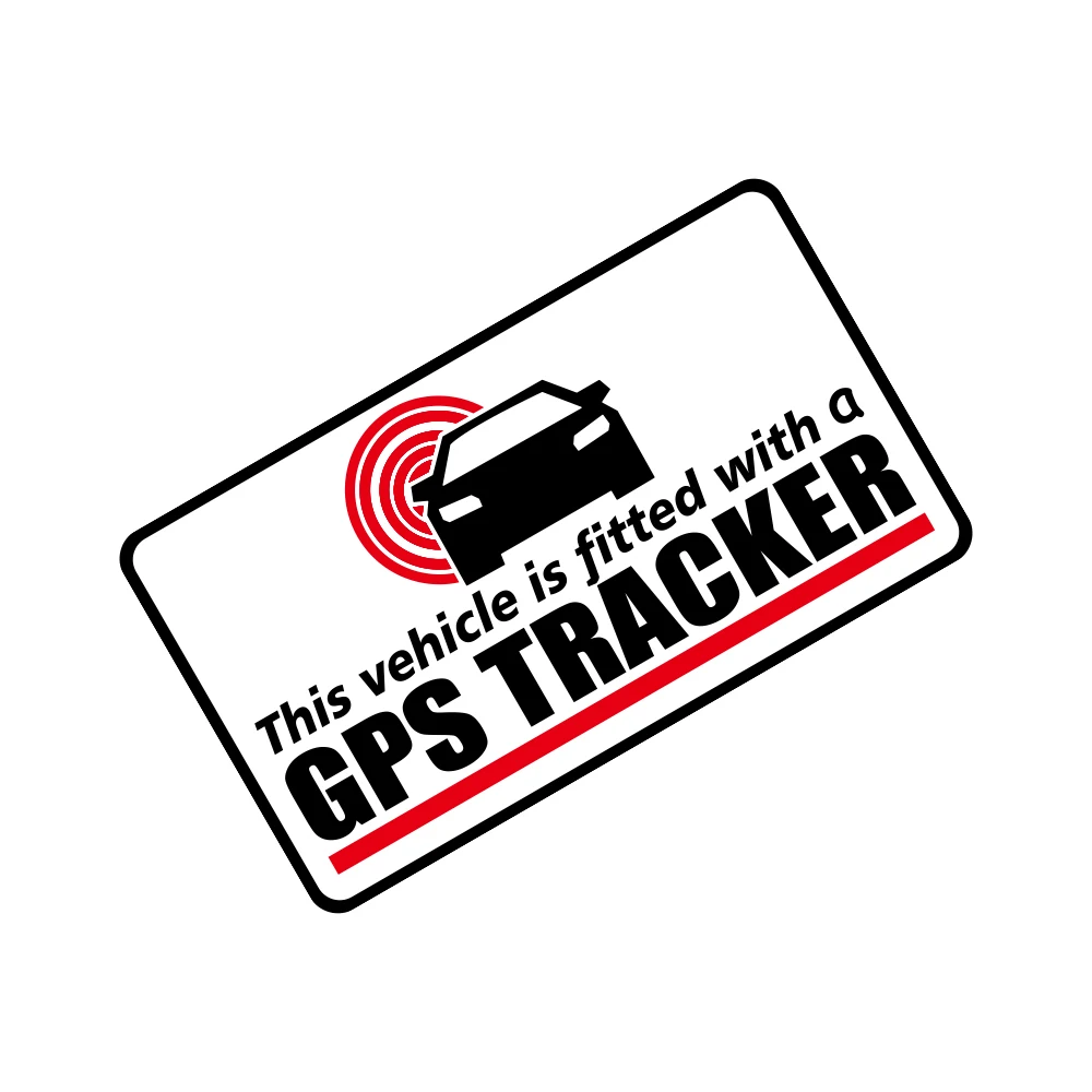GPS Tracker Fitted Warning Sticker Decal Safety Sign Car Vinyl Stickers Auto PVC Sticker Waterproof Car Exterior Accessories