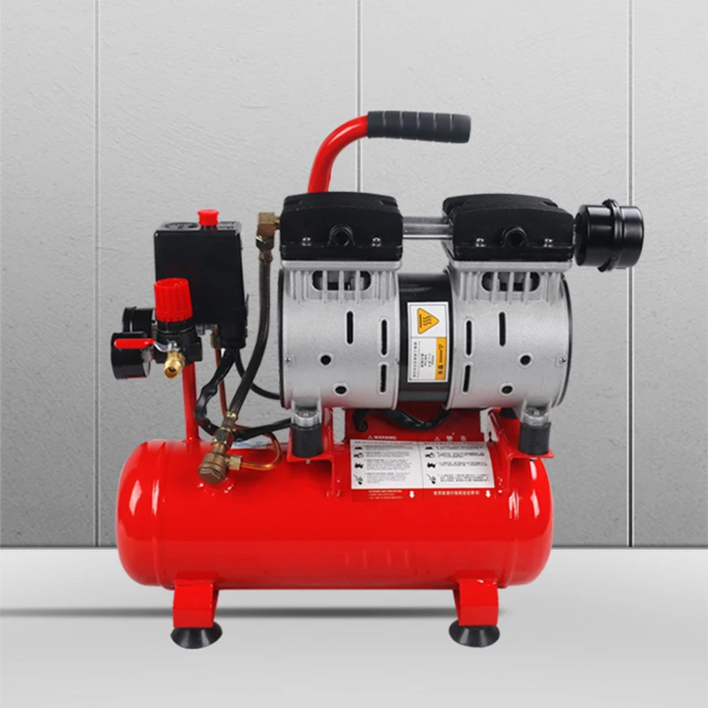 เครื่องอัดอากาศแบบไร้น้ำมัน 220V เครื่องมือปั๊มลมงานไม้ขนาดเล็ก เครื่องอัดอากาศแบบปิดเสียงอาชีพ เครื่องอัดอากาศคุณภาพสูง