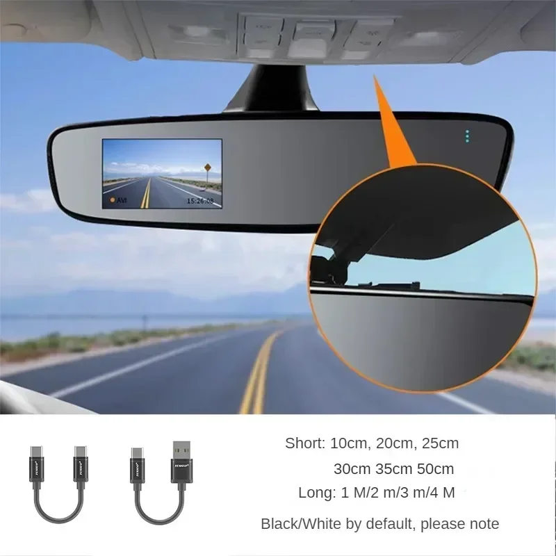 مسجل القيادة نوع C مايكرو ميني 5Pin USB كابل تمديد شحن قصير للغاية 10 سم - 5 م 5 فولت 1 أمبير 2 أمبير 2.4 أمبير مسجل سيارة