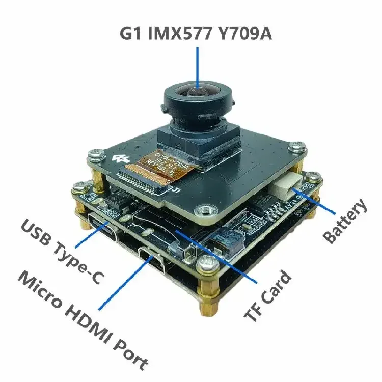 IMX577 12MP 4K 30FPS Wifi Camera Module USB2.0 EIS Anti-Shake 130° Wide-Angle Wireless 2.4G/5G Mini Camera Module